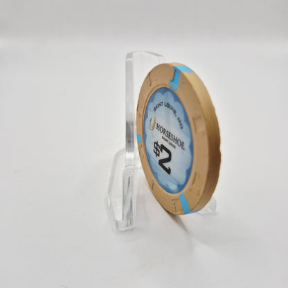 Horseshoe Hotel Casino St. Louis Missouri $2 'Poker Room' Casino Chip