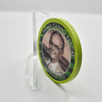 Palms Hotel Casino Las Vegas Nevad "Gene Trimble Poker Manager Business Card ' Casino Chip' CG207968