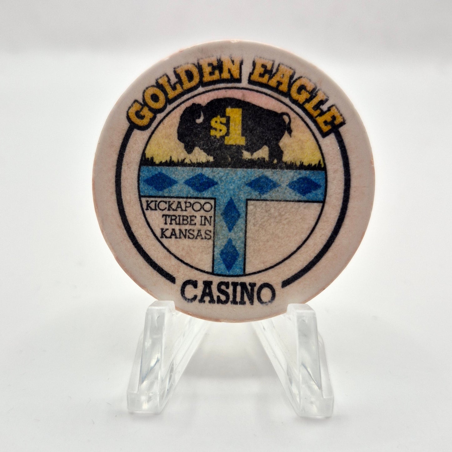 Golden Eagle Casino Horton Kansas $1 Casino Chip *Circulated