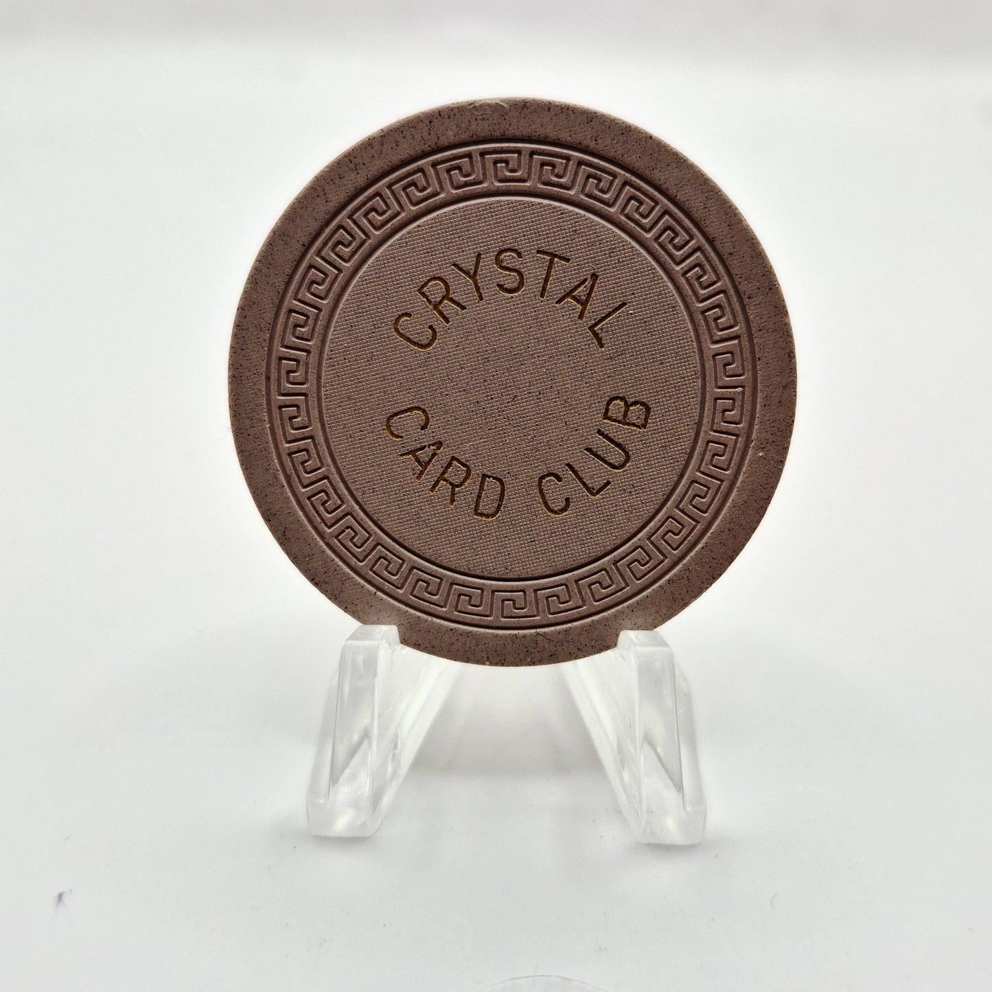Crystal Card Club Casino Sparks Nevada 1951 Roulette Chip E7058 *YELLOW