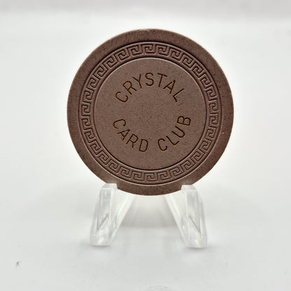Crystal Card Club Casino Sparks Nevada 1951 Roulette Chip E7058 *YELLOW
