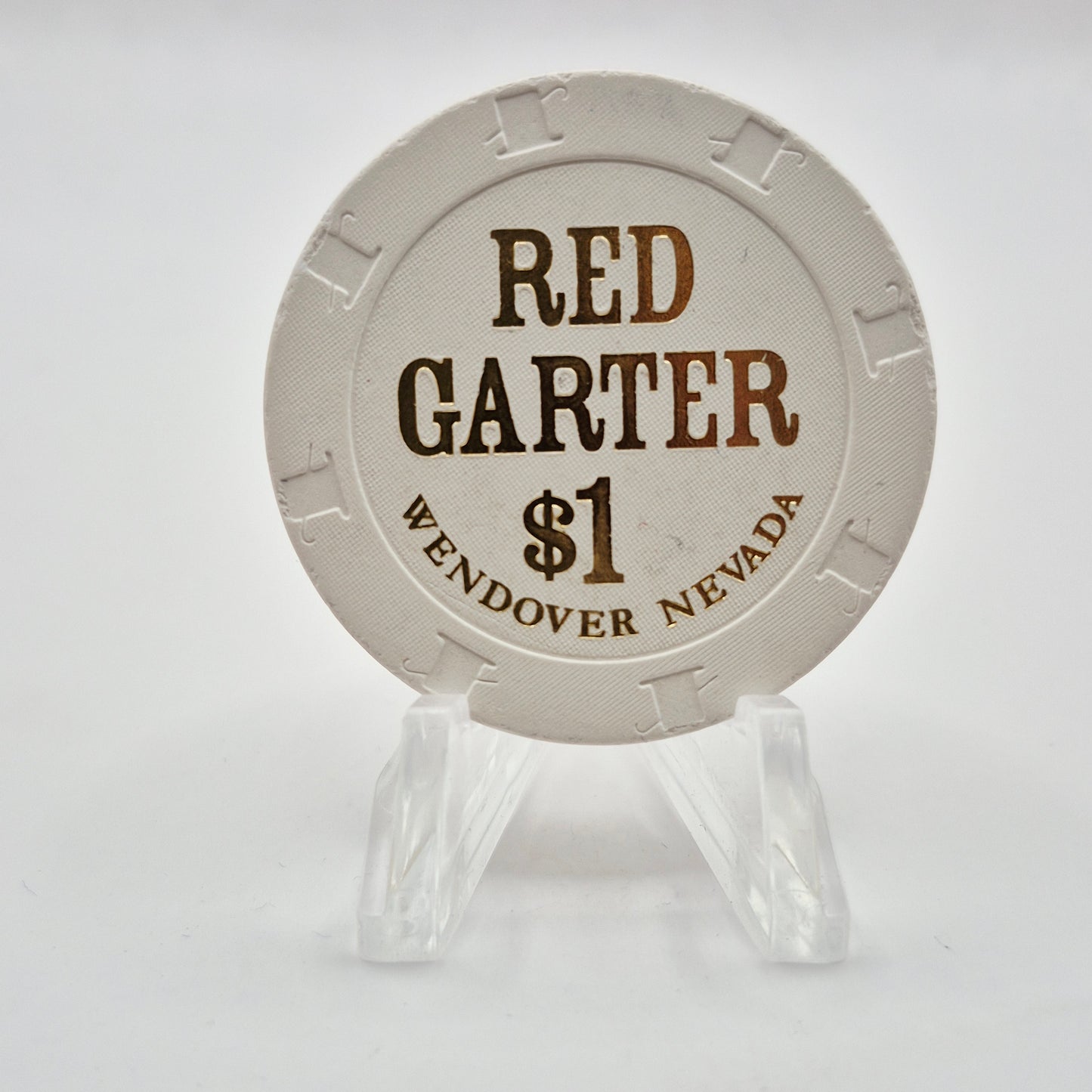 Red Garter Hotel Casino Wendover Nevada 2010 $1 Casino Chip E9635