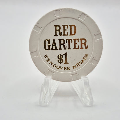 Red Garter Hotel Casino Wendover Nevada 2010 $1 Casino Chip E9635