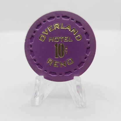 Overland Hotel Casino Reno Nevada 1969 $.10 Casino Chip N5424