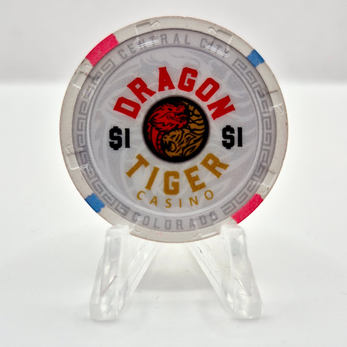Dragon Tiger Casino Central City Colorado $1 Casino Chip