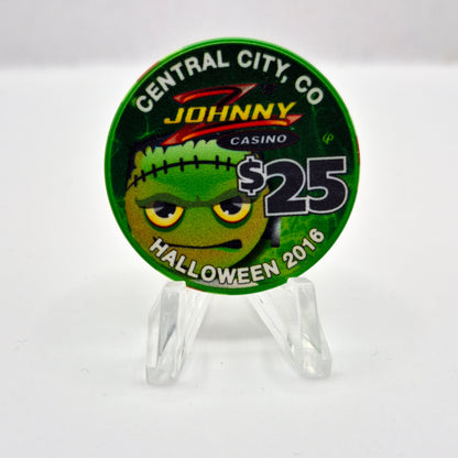 Johnny Z's Casino Central City Colorado 'Halloween 2016' $25 Casino Chip