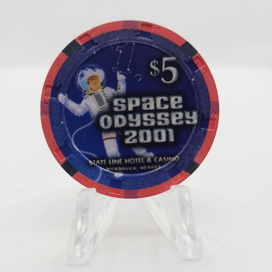 The Silver Smith Casino Resort Wendover Nevada "Space Odyssey 2001" $5 Casino Chip V6687 LTD 170