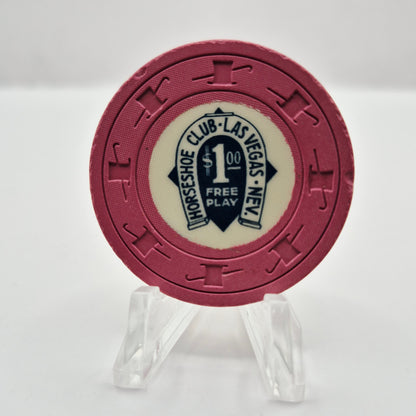 Horseshoe "Binion's" Las Vegas Nevada 1963 $1 NCV Casino Chip N6144