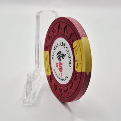 Palmas Club Casino Puerto Plata Dominican Republic $5 Casino Chip *UNC