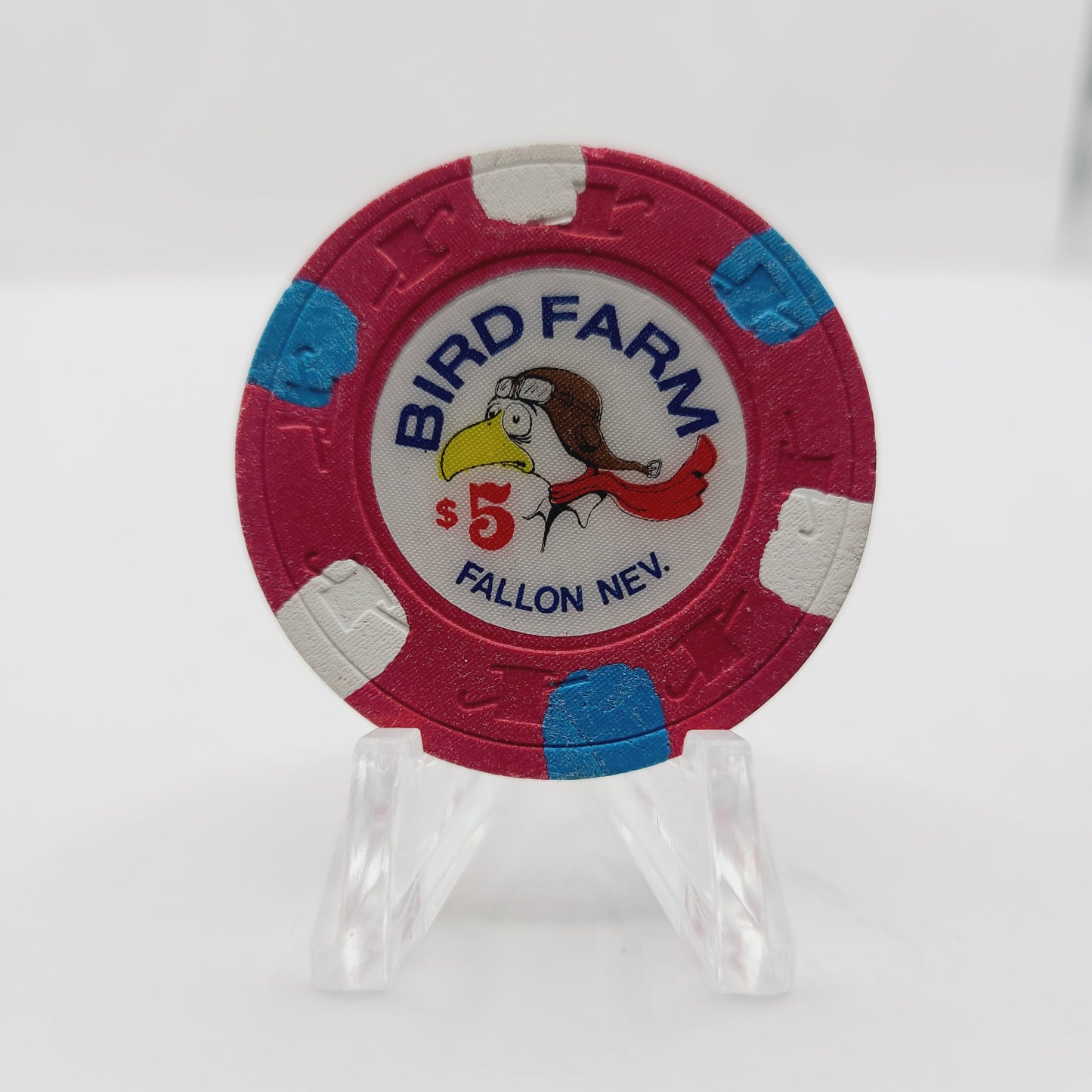 Bird Farm Casino Fallon Nevada 1988 $5 Casino Chip N3179