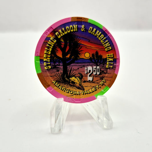 Stateline Saloon Casino Amargosa Valley Nevada 1996 $2.50 Casino chip V3461