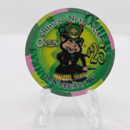 O'Shea's Casino Las Vegas Nevada 2001 "Year of the Snake" $25 Casino Chip V7572 LTD 150 #140