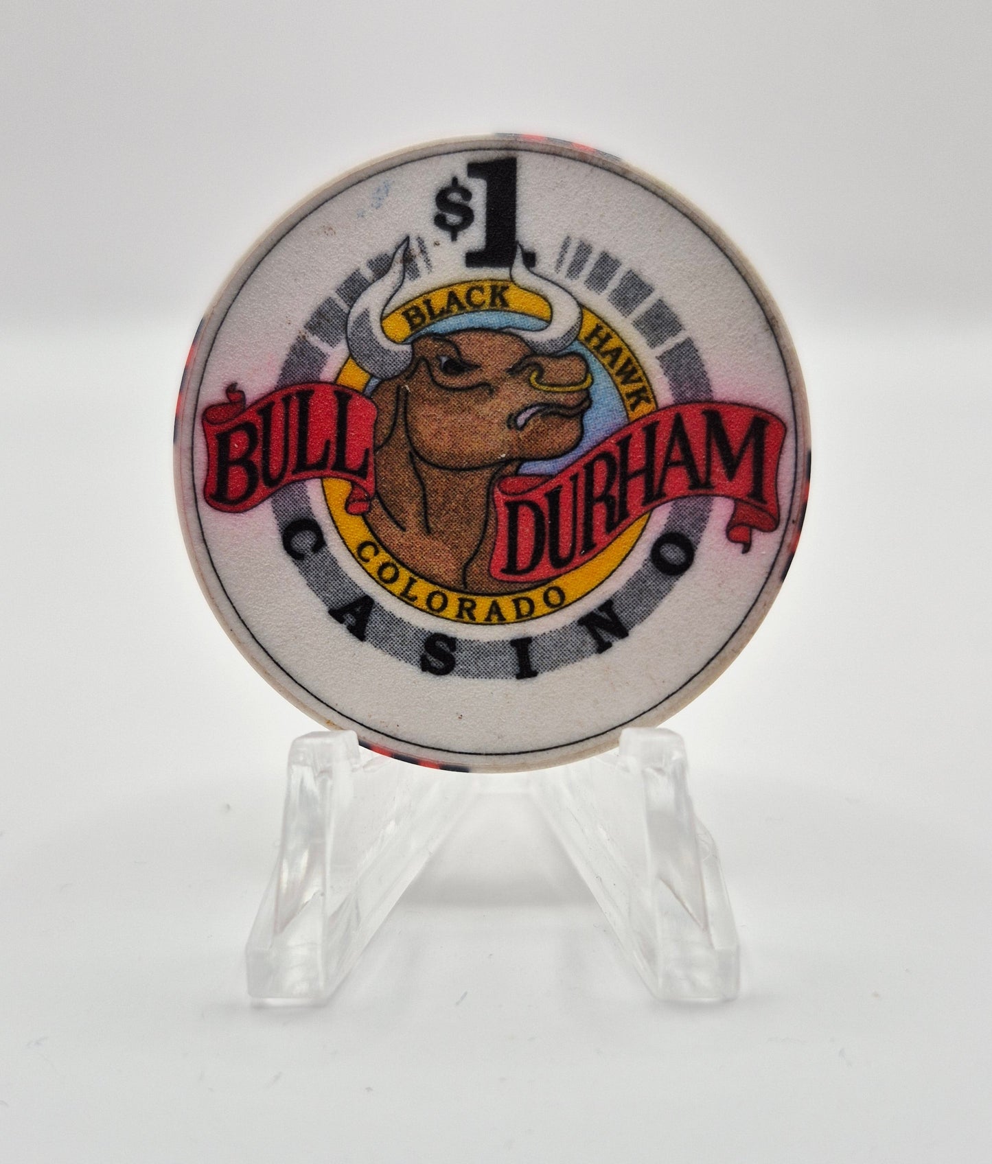 Bull Durham Casino & Saloon Black Hawk Colorado 1994 $1 Casino Chip