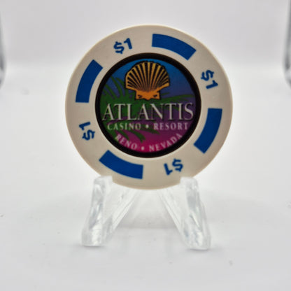 Atlantis Casino Resort Reno Nevada 1996 $1 Casino Chip N7955