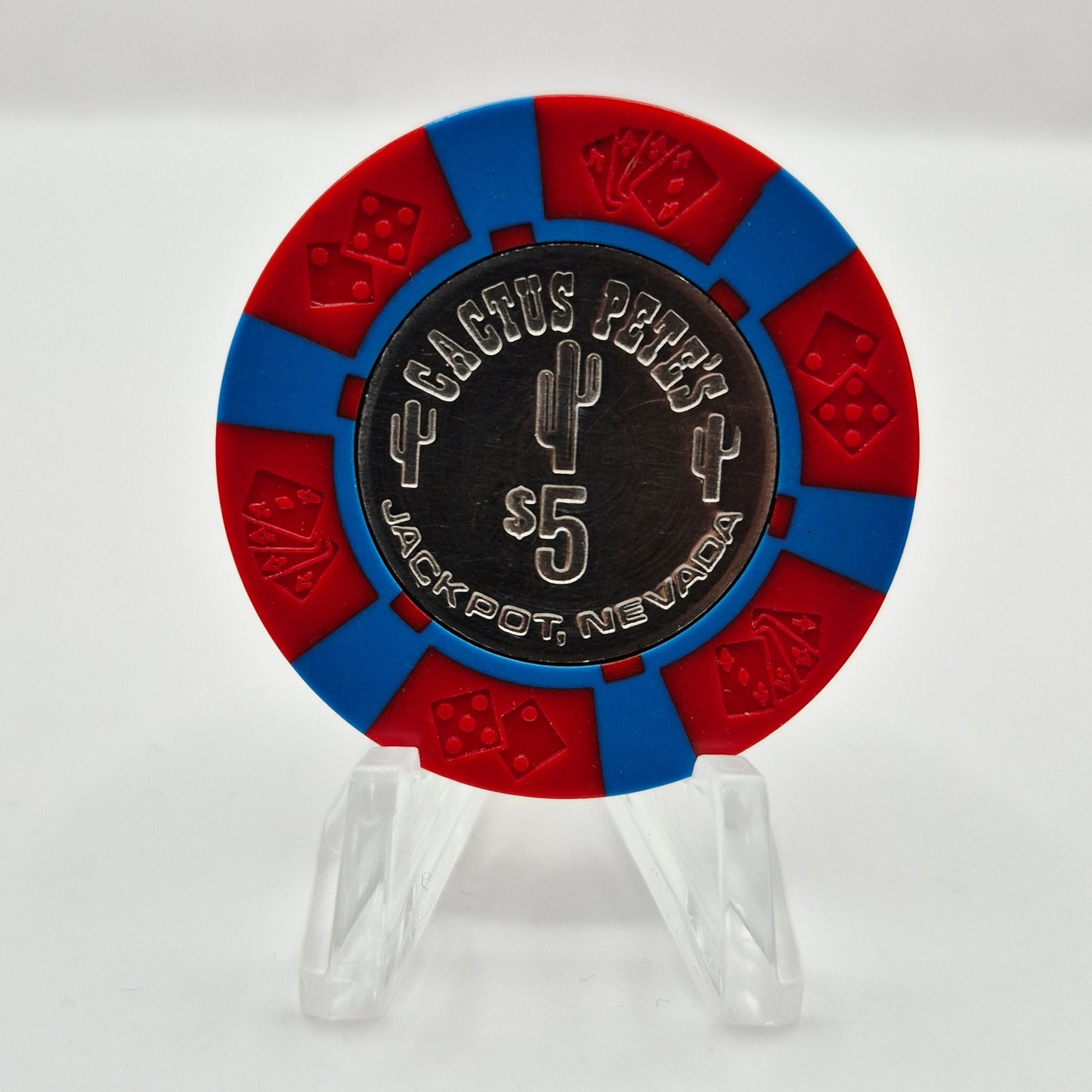Cactus Pete's Resort Casino Jackpot Nevada 1970s $5 Casino Chip N0941.P