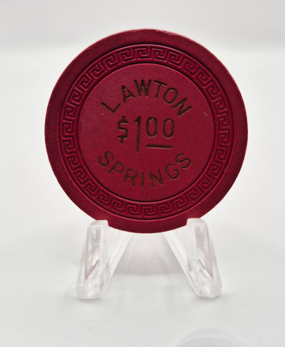 Lawton Springs Casino Reno Nevada $1 Casino Chip 1930's N6847