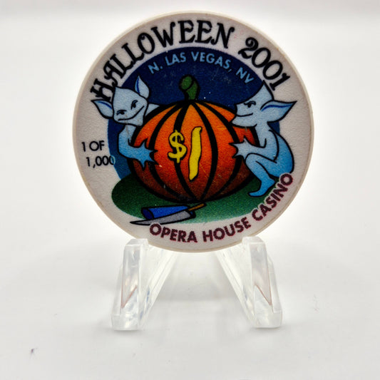 The Opera House Casino Las Vegas Nevada "Halloween 2001" $1 Casino Chip V9261
