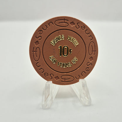 Dunes Hotel Casino Las Vegas Nevada 1988 $.10  Casino Chip N4786