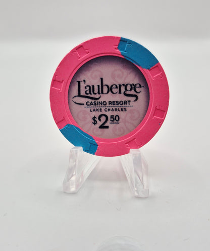 Lauberge du Lac Hotel Casino Lake Charles Louisiana $2.50 Casino Chip *Circulated