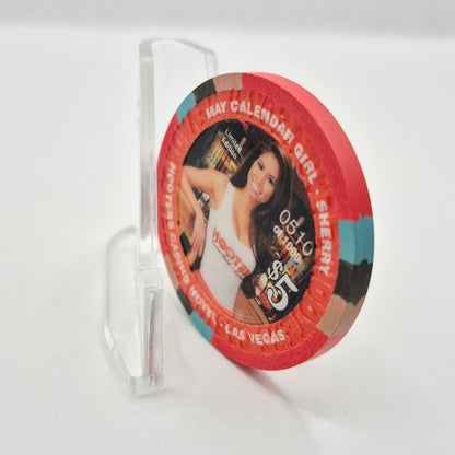 Hooters Hotel Casino Las Vegas Nevada 2006 'Miss May Calendar Girl Sherry' $5 Casino Chip E5136