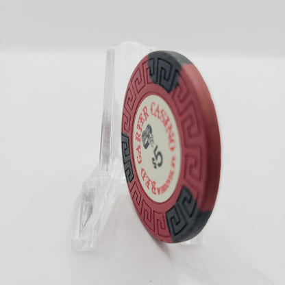 Red Garter Hotel Casino Wendover Nevada 1988 $5 Casino Chip N3315