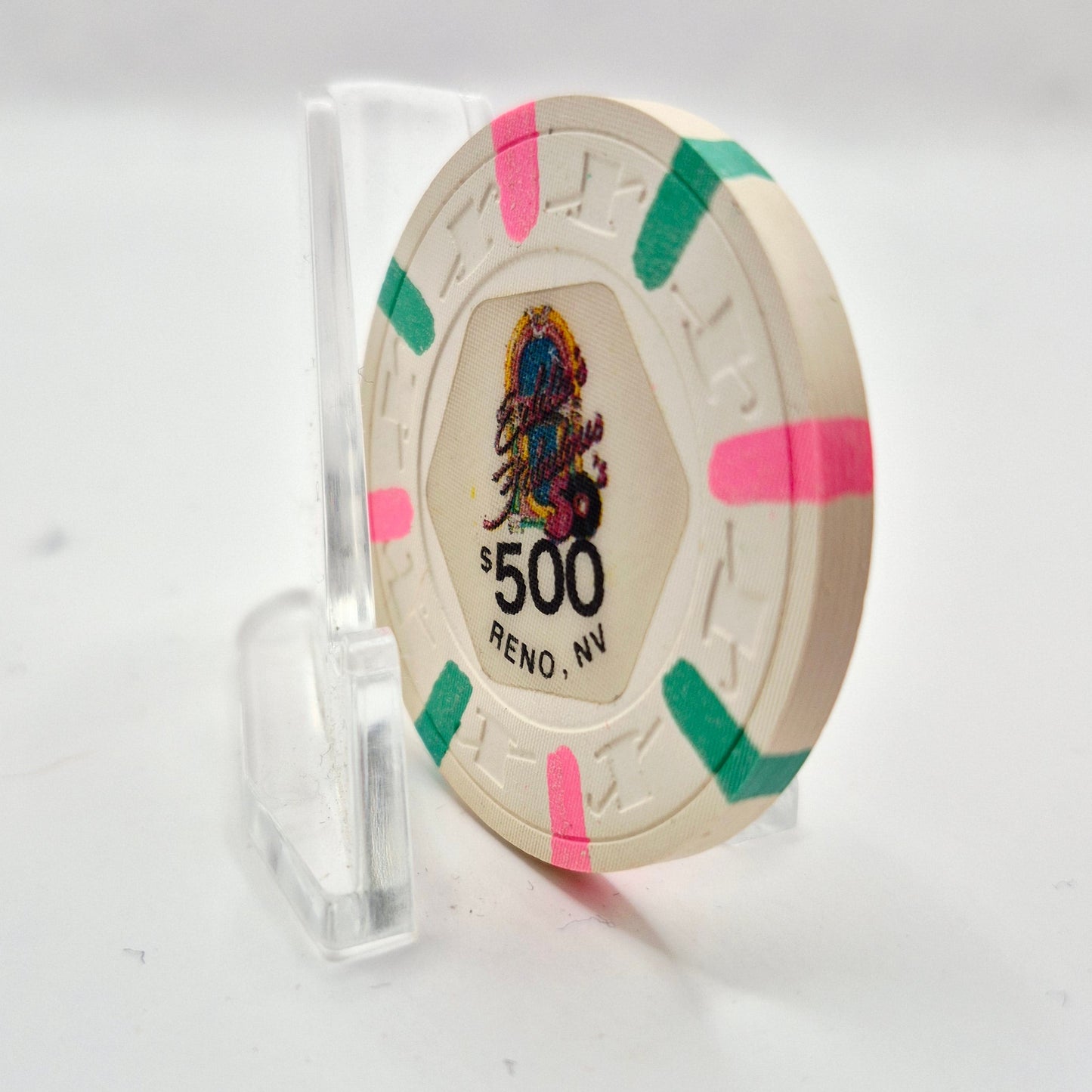 Eddie's Fabulous 50's Casino Reno Nevada 1980's $500 Casino Chip N7127 *SHARP