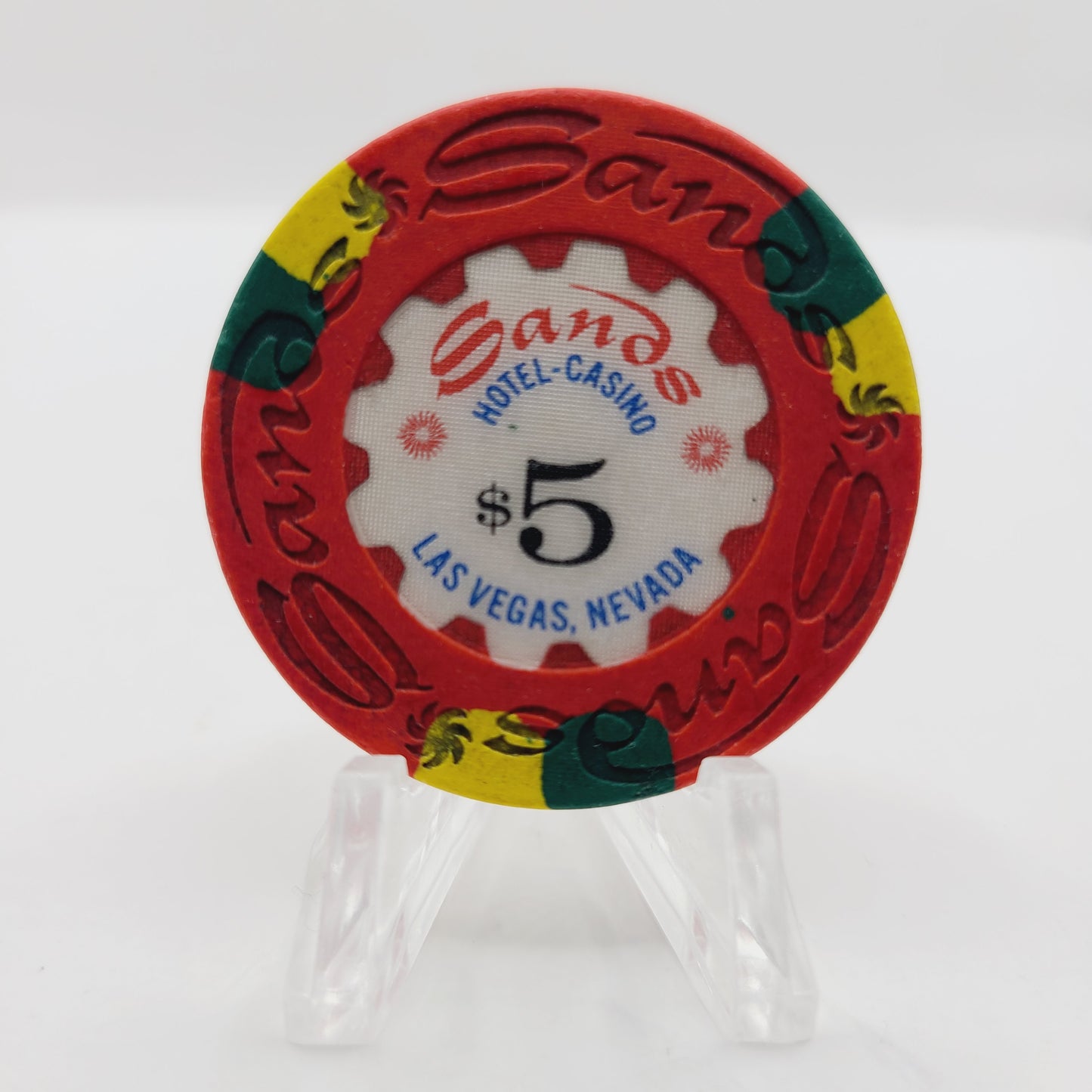 Sands Hotel Casino Las Vegas Nevada 1970's $5 Casino Chip N2126