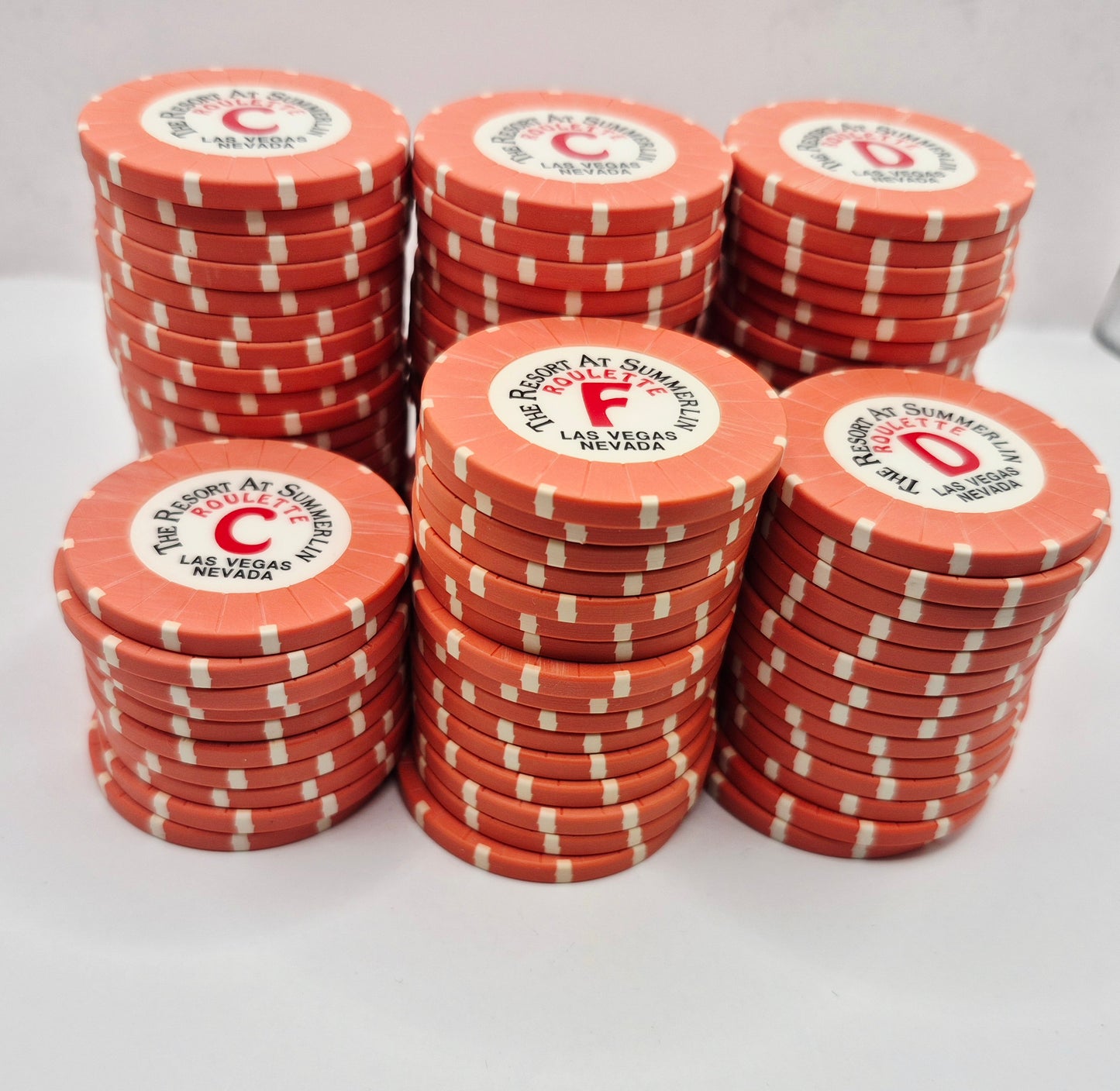 The Resort At Summerlin 1999 Rack of 100 Miscellaneous Roulette Chips