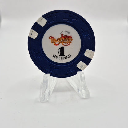 Riverboat Hotel Casino Reno Nevada 1988 $1 Casino Chip N5479