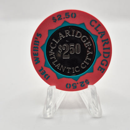 Claridge Hotel Casino Atlantic City New Jersey $2.50 Casino Chip