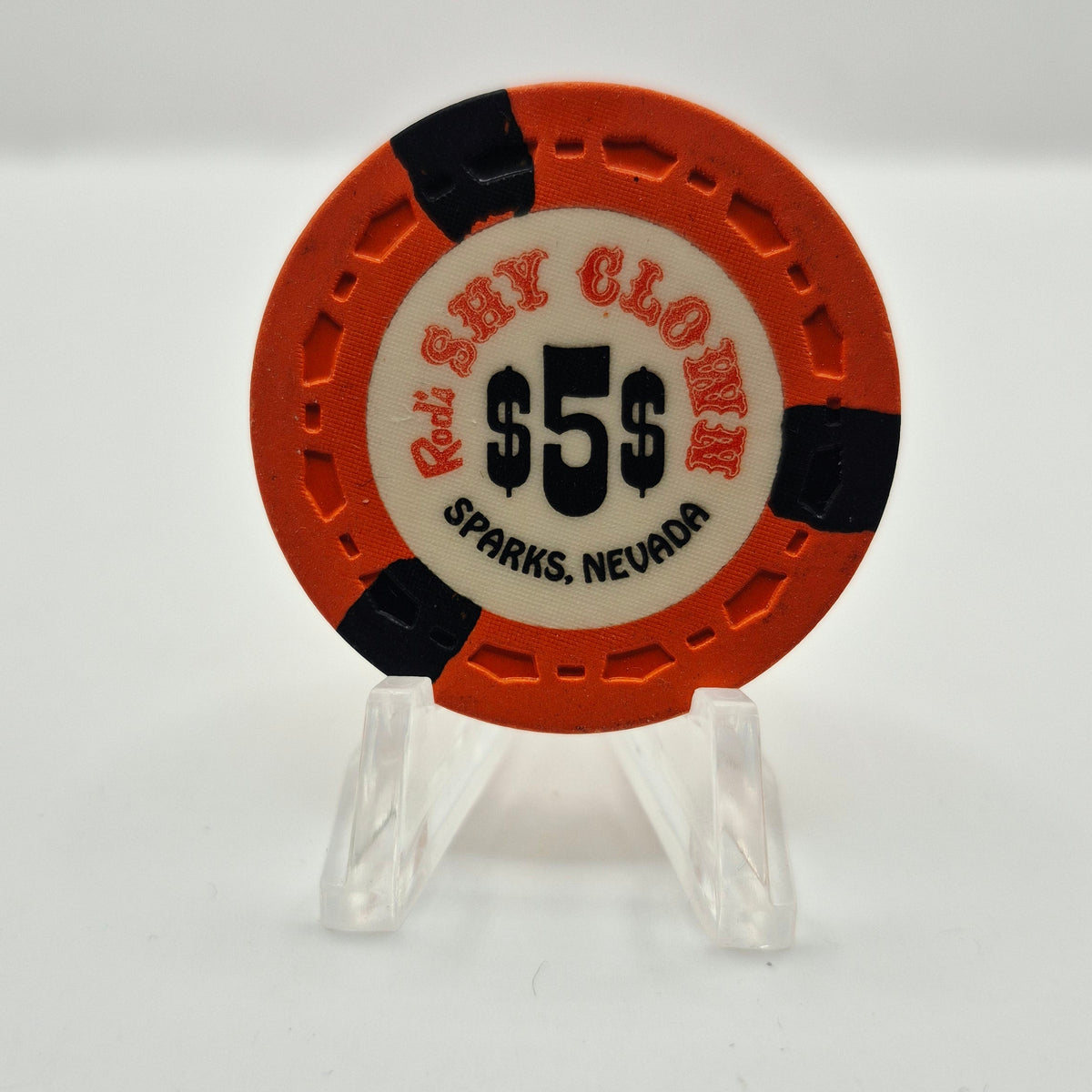 Shy Clown 'Rod's' Casino Sparks Nevada 1973 $5 Casino Chip N5534 **Circulated