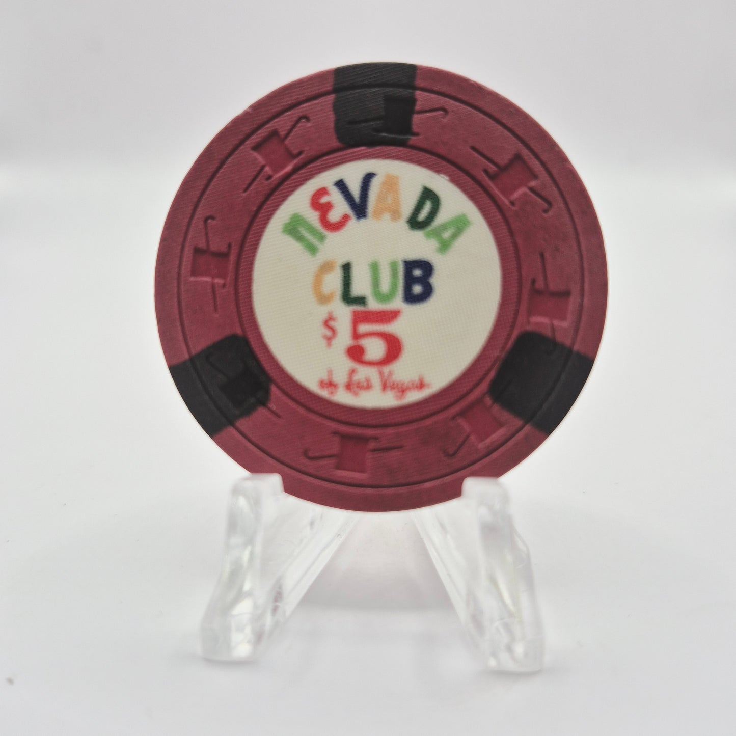 Nevada Club Casino Las Vegas Nevada 1959 $5 Casino Chip N3703 Dark Green D&L Orange A&C