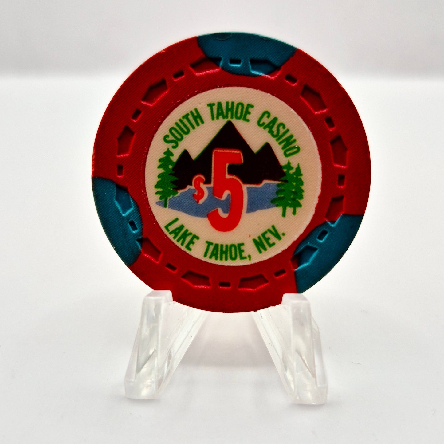 South Tahoe Casino Lake Tahoe Nevada 1965 $5 Casino Chip N5572