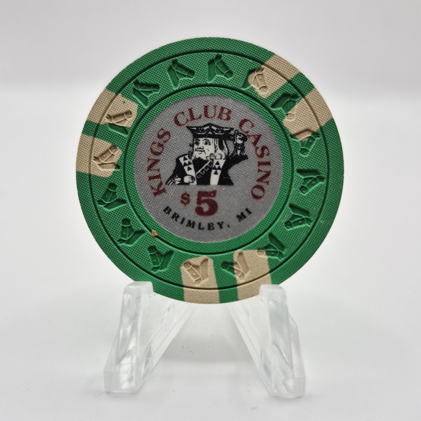Kings Club Casino Brimley Michigan $5 Casino Chip *Uncirculated