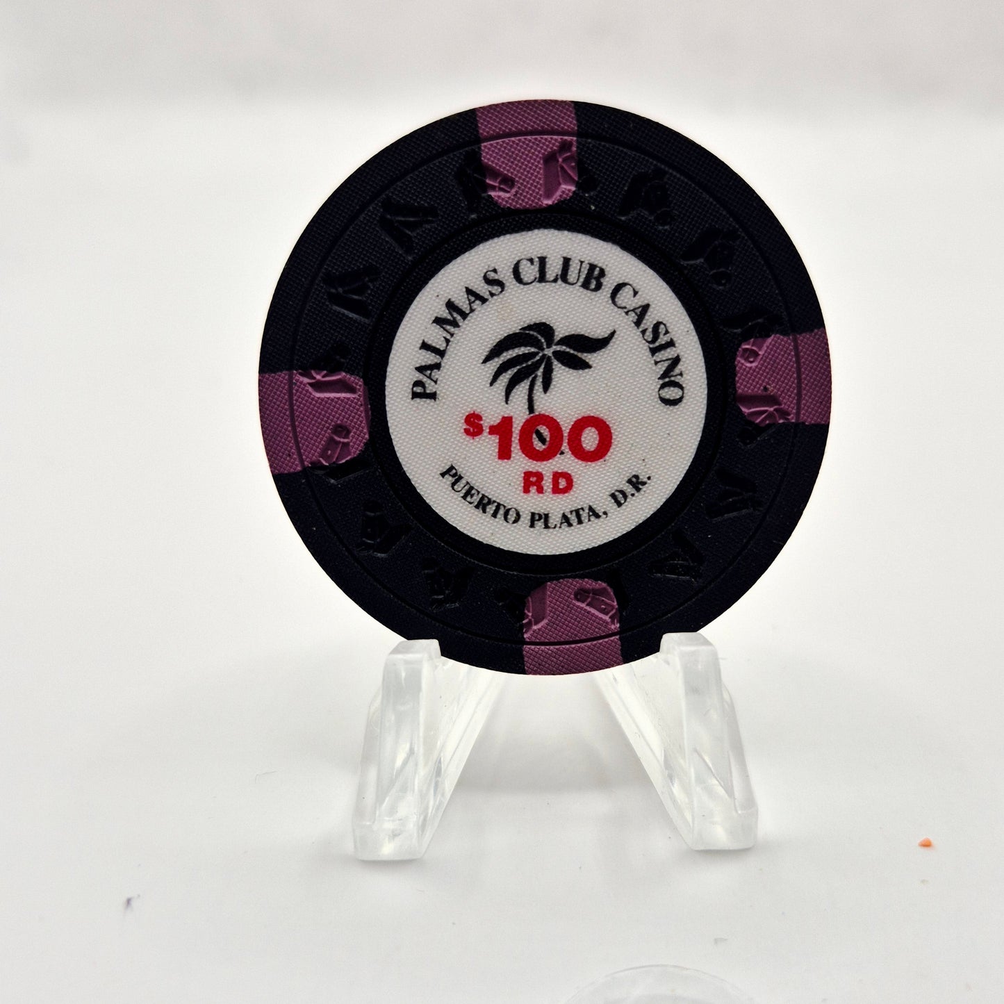 Palmas Club Casino Puerto Plata Dominican Republic $100 RD Casino Chip CG080666