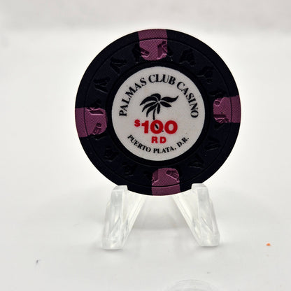 Palmas Club Casino Puerto Plata Dominican Republic $100 RD Casino Chip CG080666