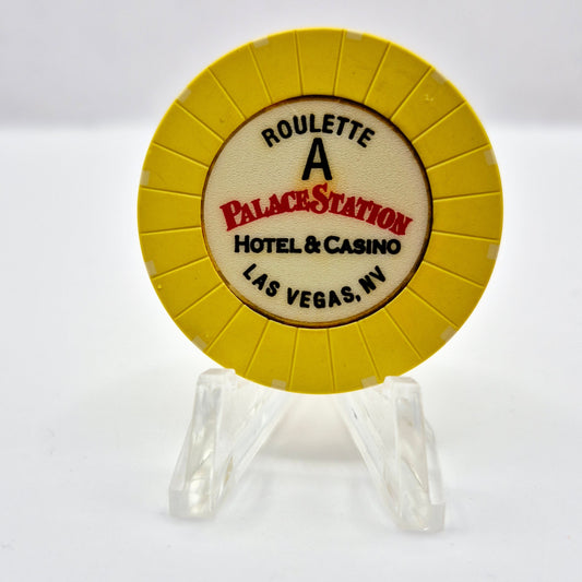 Palace Station Hotel Las Vegas Nevada Yellow Roulette Chip