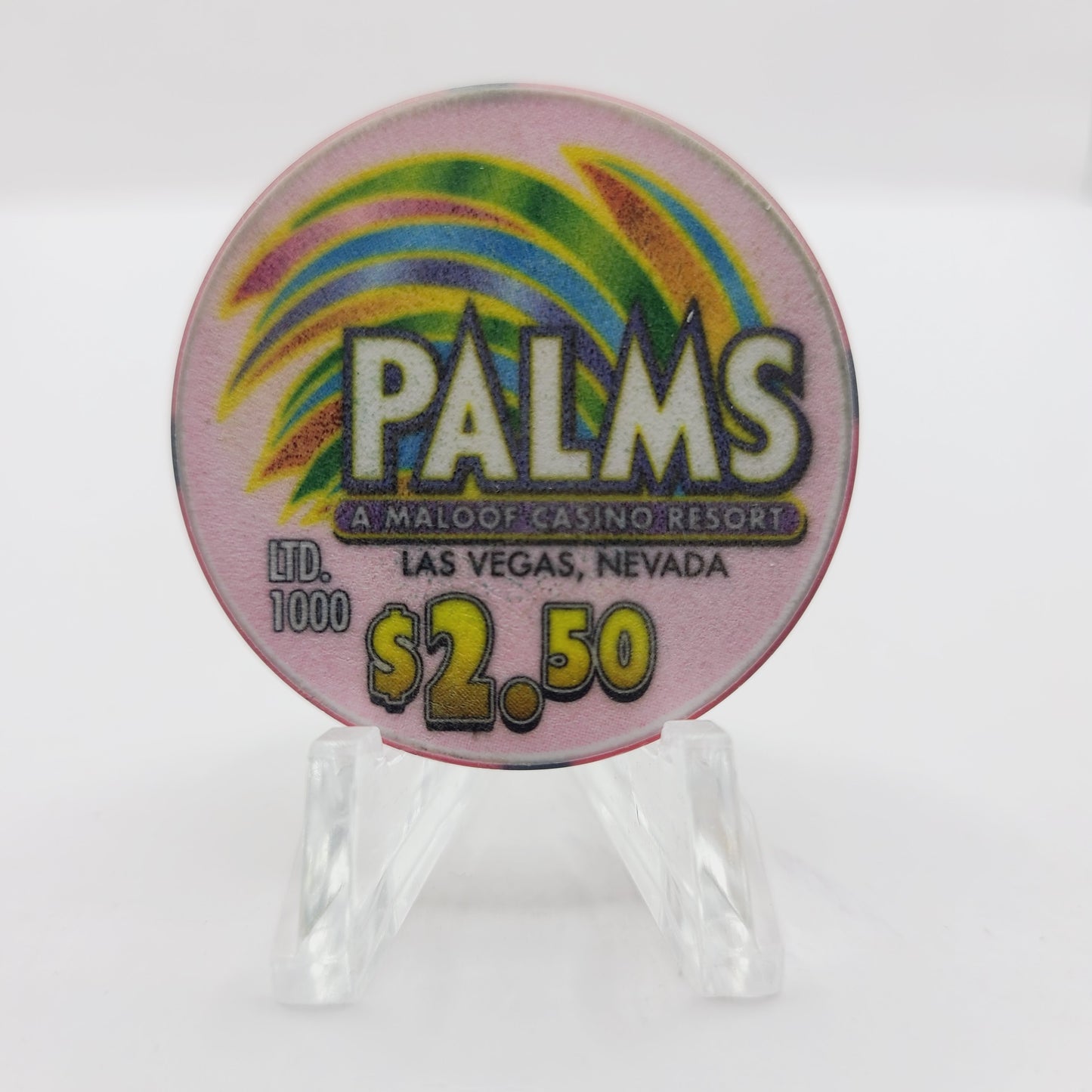 Palms Hotel Casino Las Vegas Nevada 2002 "10th Annual CCGTCC Convention" $2.50 Casino Chip E1916