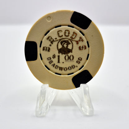 B.B. Cody's Casino  Deadwood South Dakota $1 Casino Chip