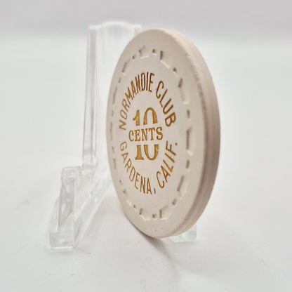 Normandie Club Gardena California $0.10 Casino Chip