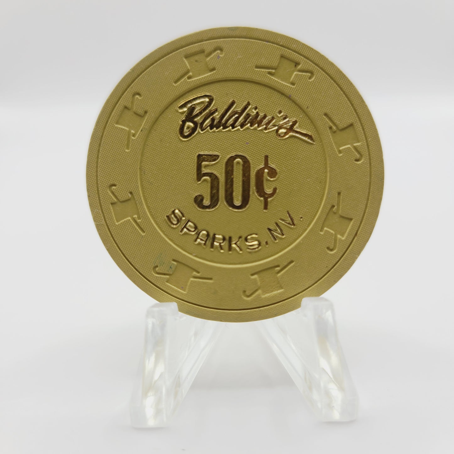 Baldini's Sports Casino Sparks Nevada 1988 $.50 Casino Chip N2997