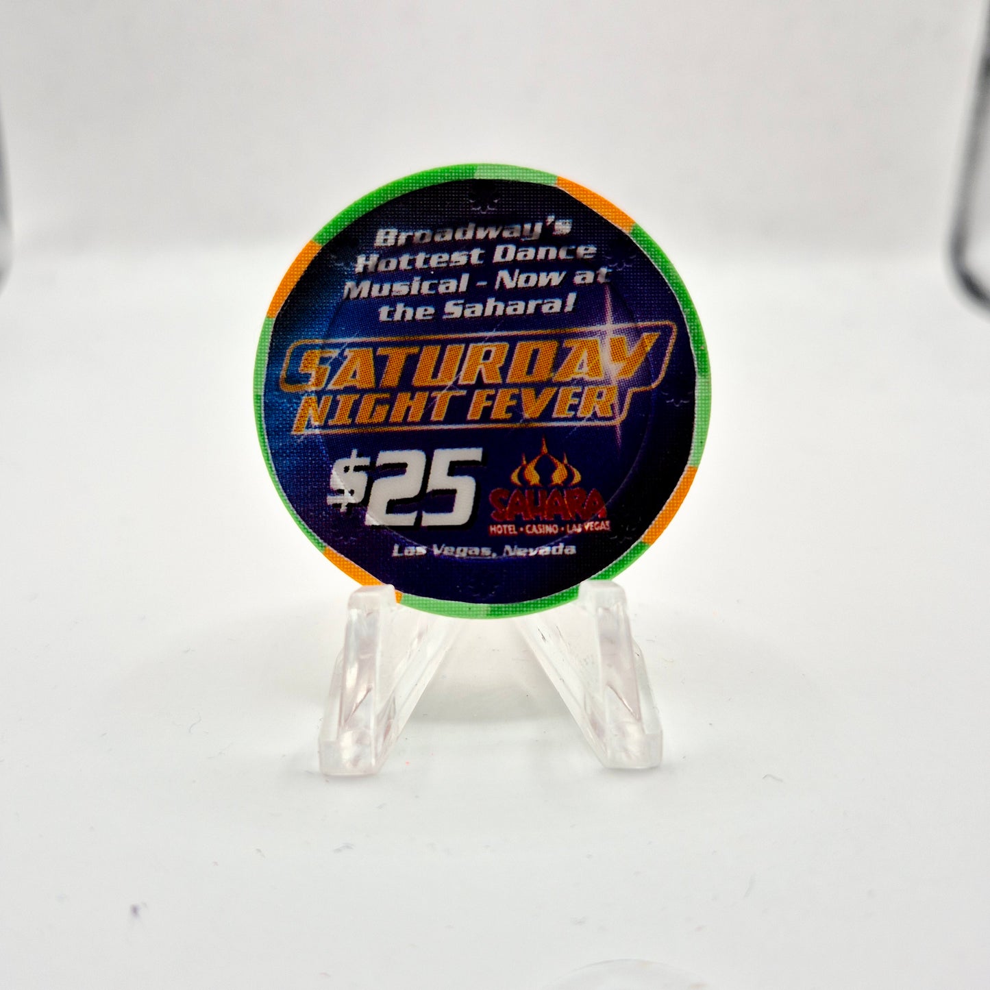 Sahara Hotel Casino 2004 "Saturday Night Fever" $25 Casino Chip E3710 **VERY SHARP **