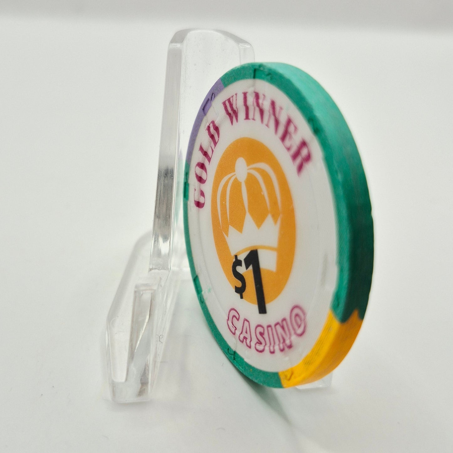 Gold Winner Casino 'Card Room' Fresno California $1 Casino Chip