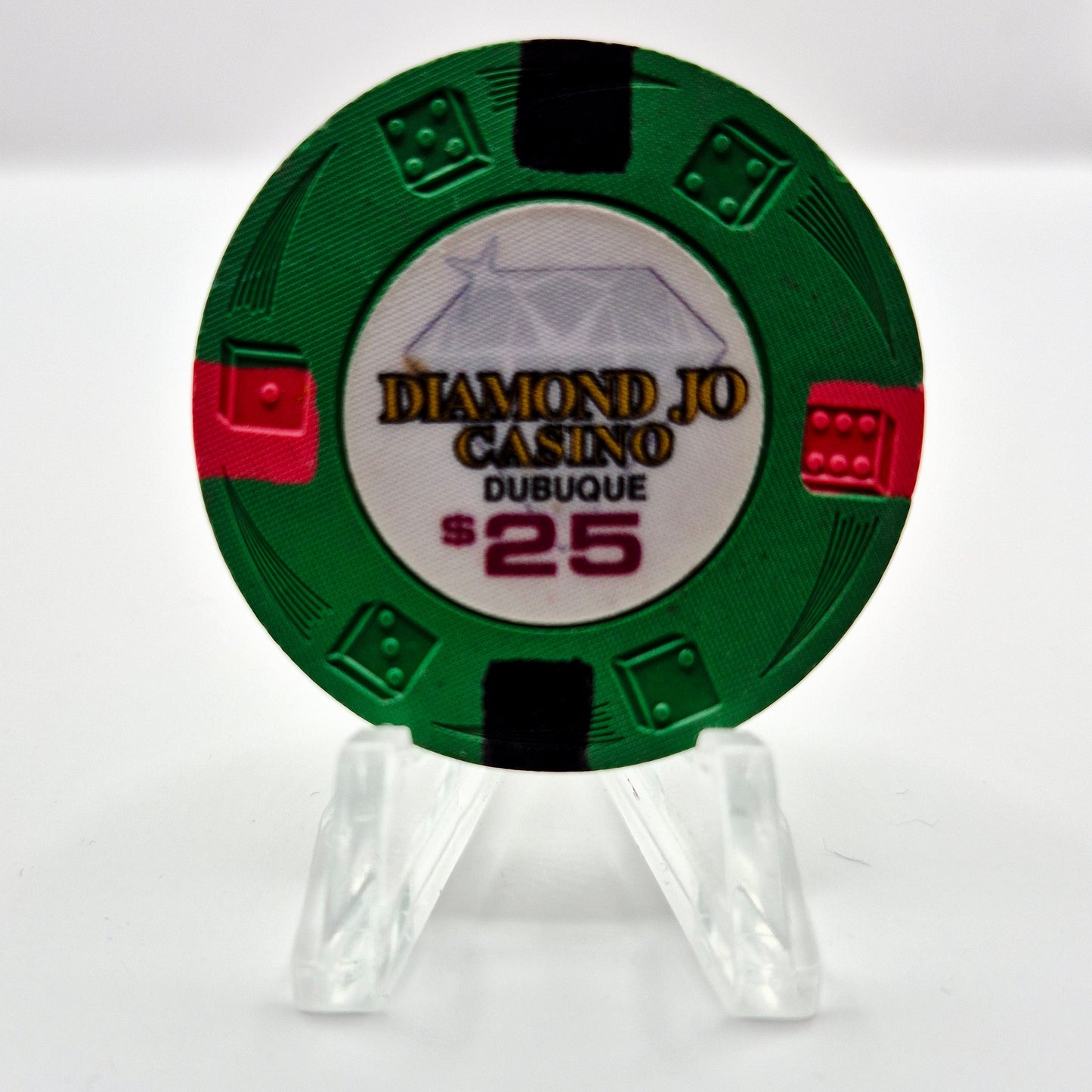 Diamond Jo Riverboat Casino Dubuque Iowa 2004 $25 Casino Chip "UNCIRCULATED"