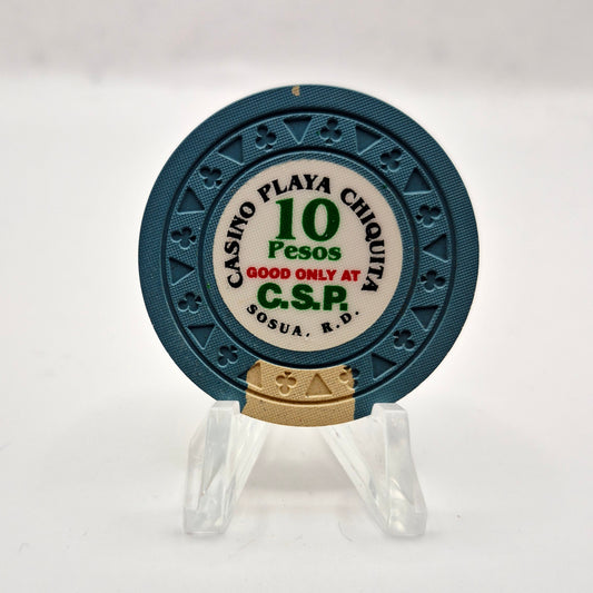 Casino Playa Chiquita Casino Sosua Dominican Republica 10 'PESOS' Casino Chip CG080177