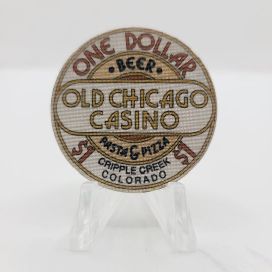 Old Chicago Casino Cripple Creek Colorado 1992 $1 Casino Chip