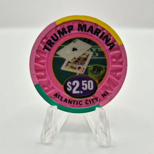 Trump Marina Hotel Casino Atlantic City New Jersey $2.50 Casino Chip