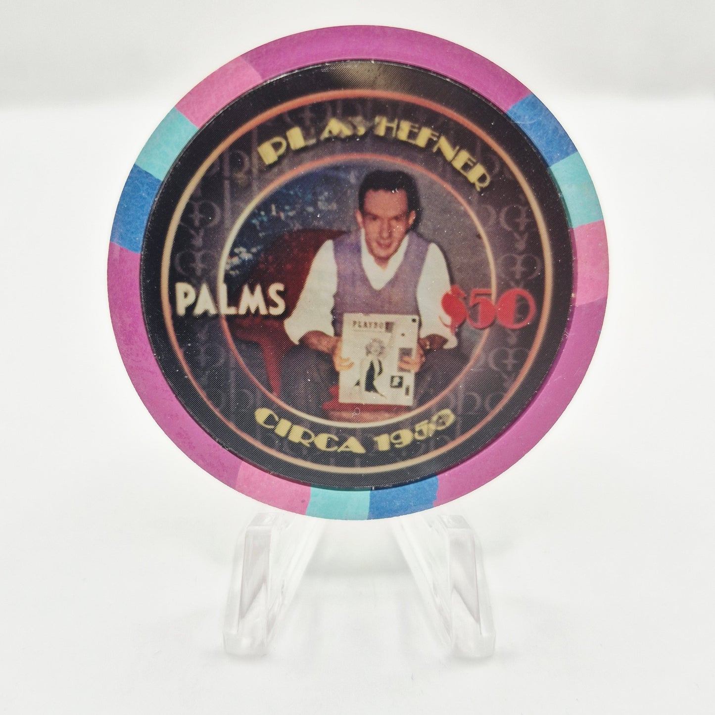Palms Hotel Casino Las Vegas Nevada 2006 'Playboy Grand Opening' $50 Casino Chip E6125 **48 mm Hologram