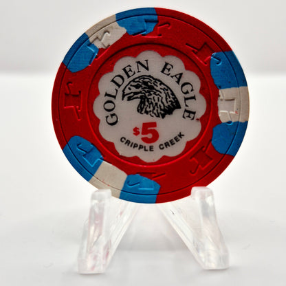 Golden Eagle Casino Cripple Creek Colorado $5 Casino Chip *SHARP*
