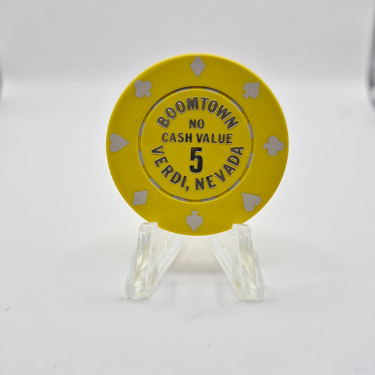 Boomtown Hotel Casino Verdi Nevada 1990's NCV 5 Casino chip E0082